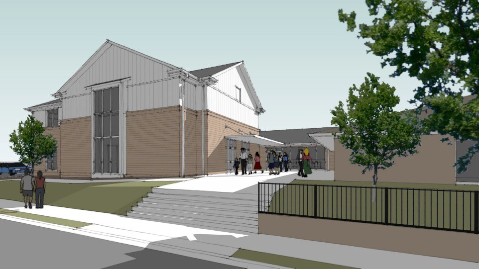 Architect rendering of new West End Baptist Church building